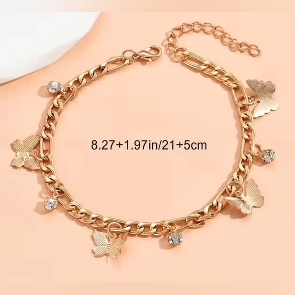 BOGO FREE Gold Plated Butterfly 🦋 Anklet. - Picture 5 of 5